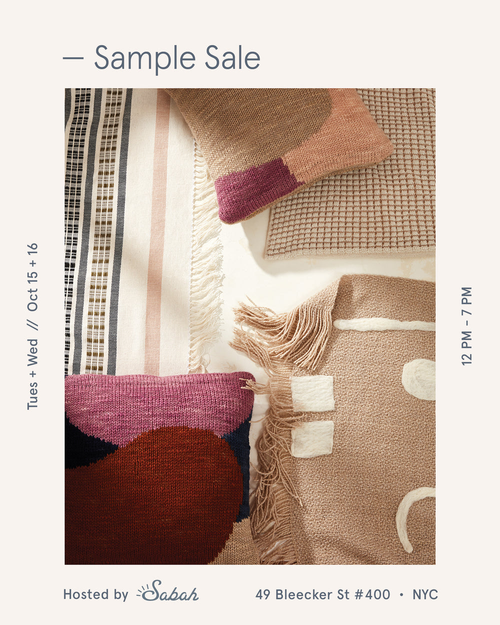 MINNA Sample Sale in NYC - October 15 + 16